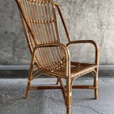 Rattan armchair, 1960s
