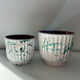 Ensemble de 2 cache pots décor Pollock