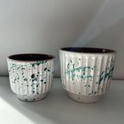 Set of 2 Pollock decorative plant pots