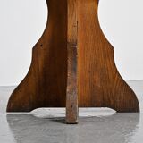 Pair of solid pine side tables, French Alps, circa 1970.