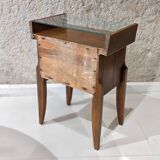 Walnut bedside table