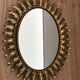 Deknudt 1950 large golden oval mirror  - 70x56cm