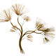 Large brass wall clock with needles in mid-century modern style, brutalist style, Curtis Jeré.