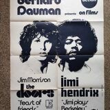 Original 1975 poster Jim Morisson Jimi Hendrix