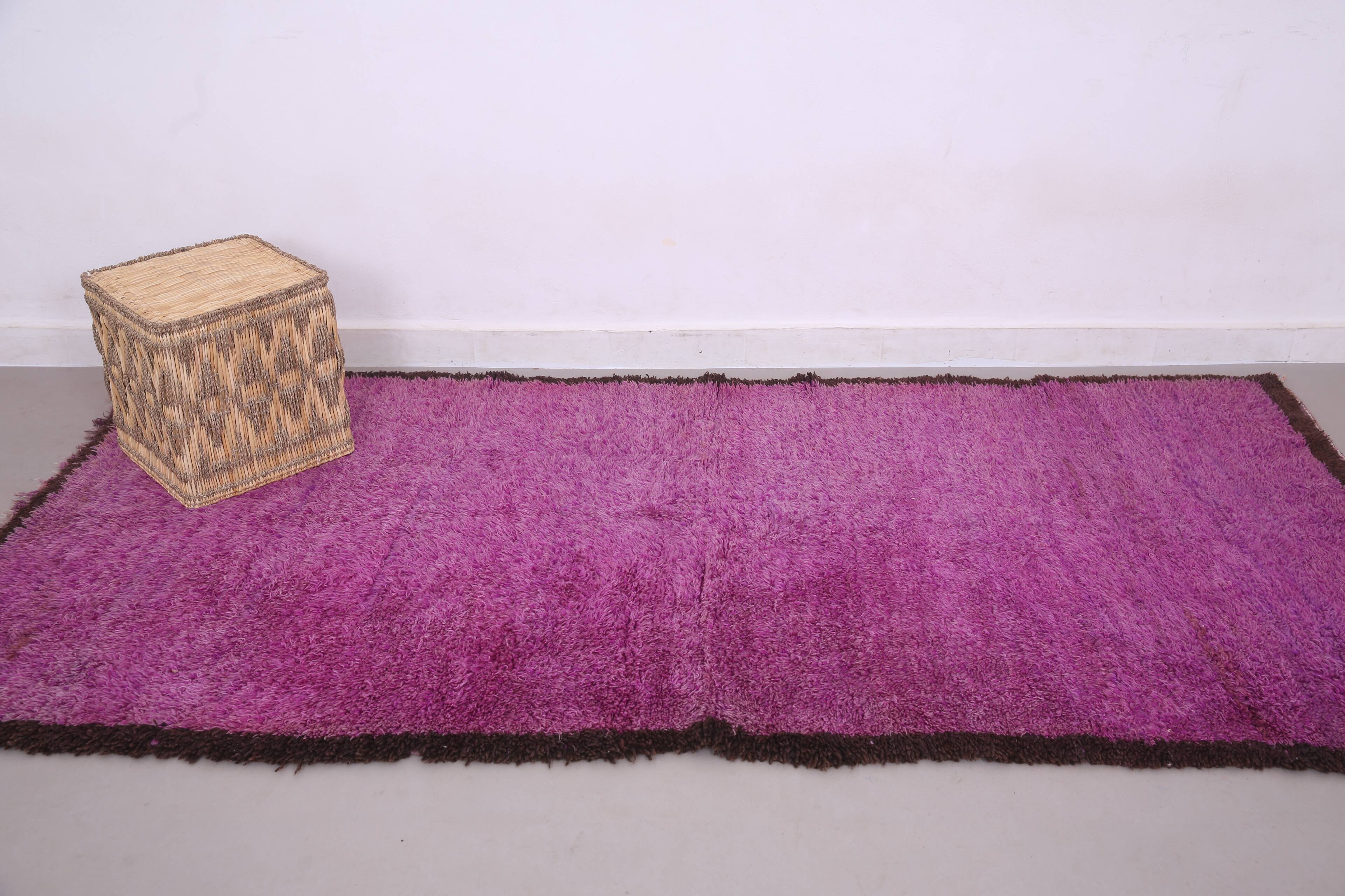 Vintage purple moroccan rug 134x272 cm - Berber rug - Wool rug handmade