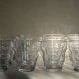 Ensemble de 12 verres à eau gobelets anciens soufflés bouche