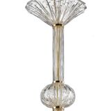 Grand Imperial “Rigadin” Murano Glass Chandelier in Transparent and Gold