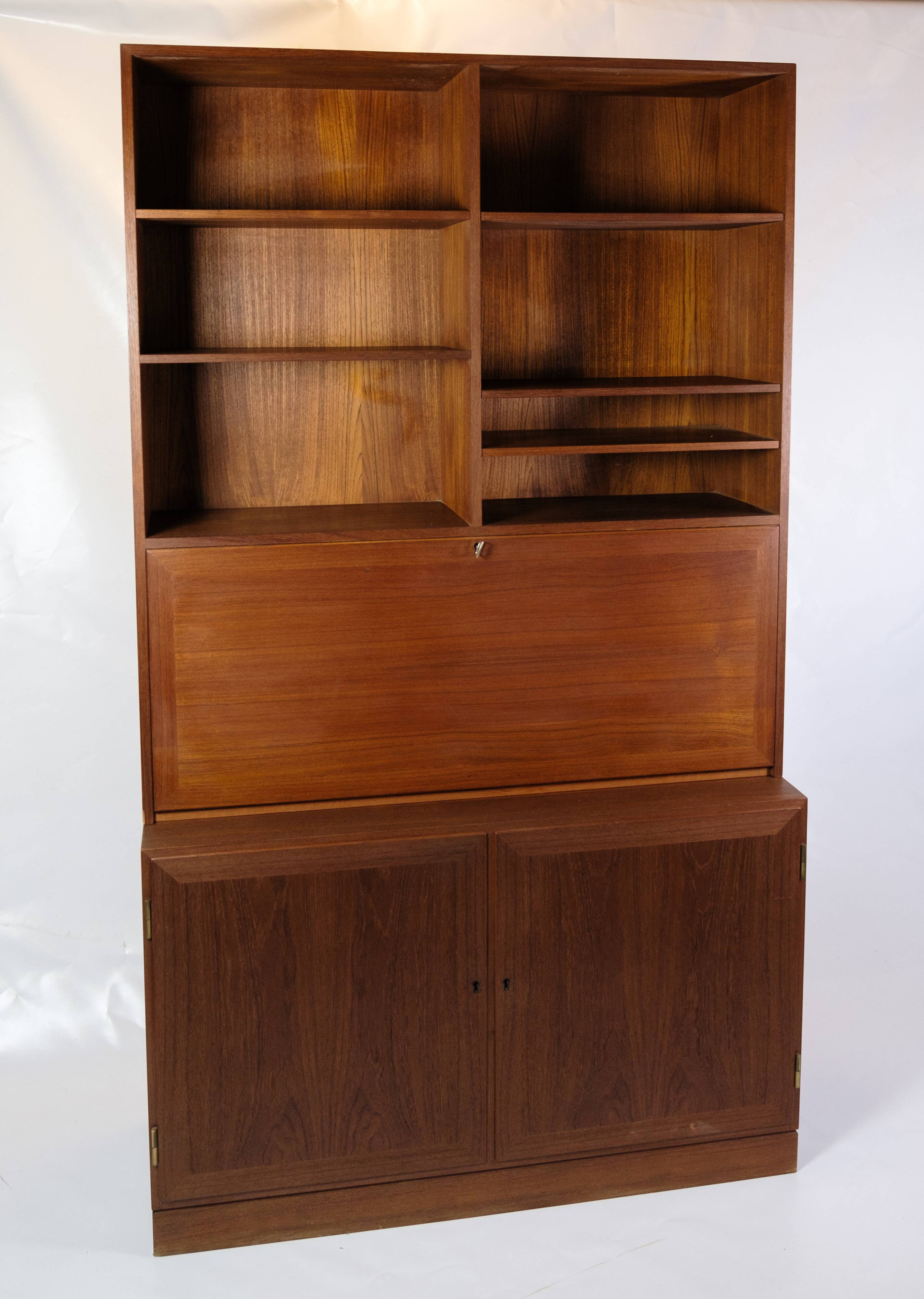 Bookcase With Secretary/Desk Made In Teak From 1960s