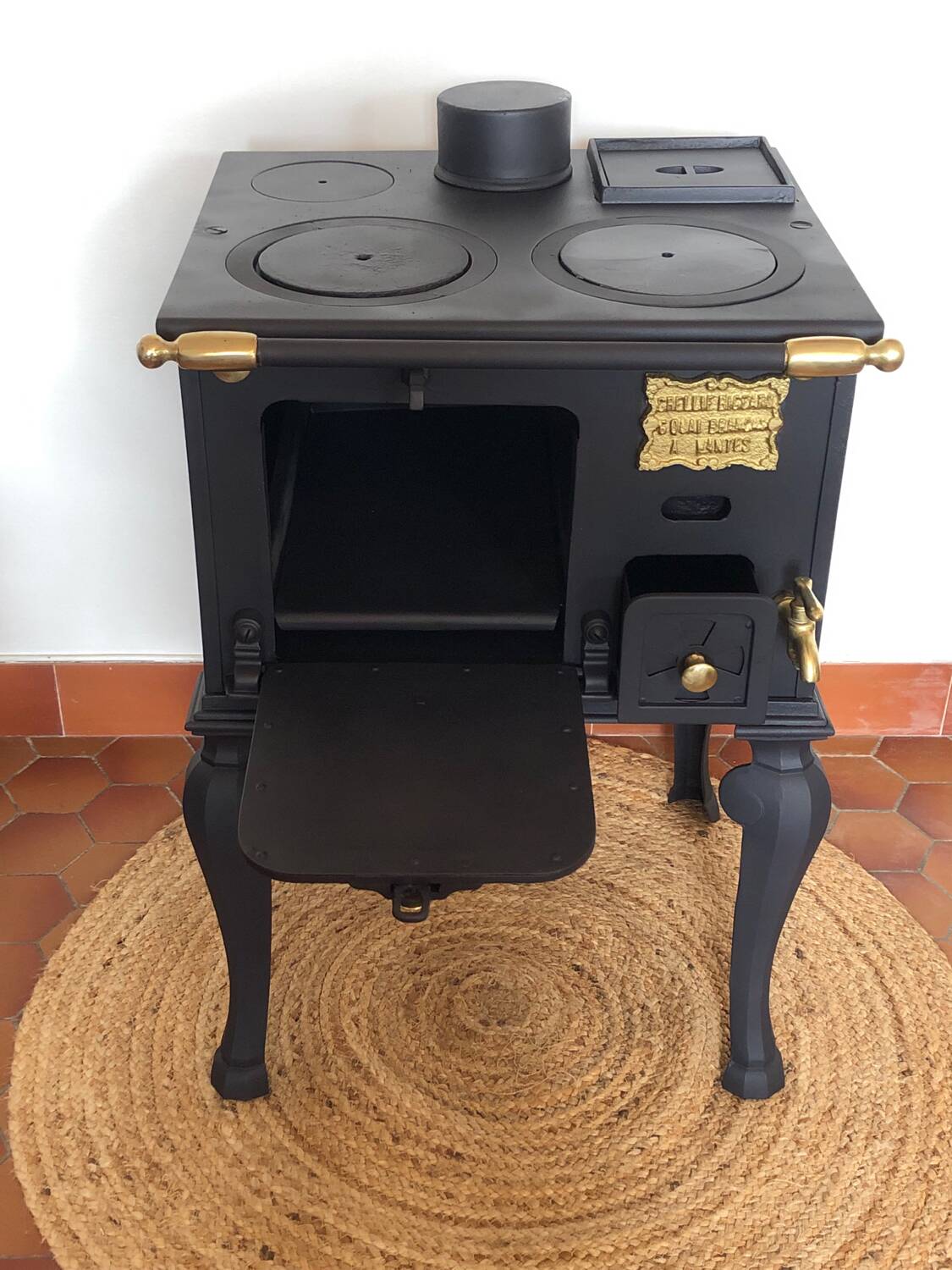 Antique cast iron stove stove