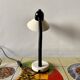 Vintage white and black metal desk lamp