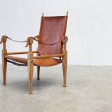 Cognac leather Safari chair