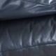 Gerard Guermonprez black leather sofa, cocooning sofa