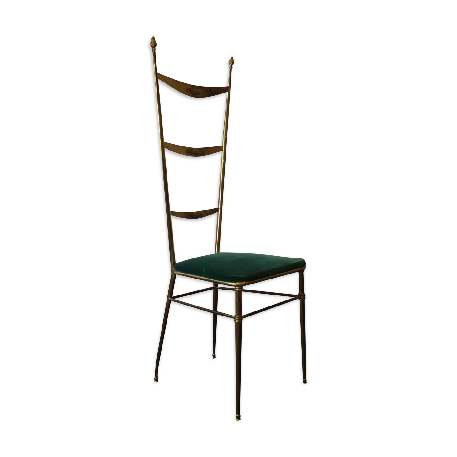 High-back Chiavari chair by Gaetano Descalzi, Italy, 1950