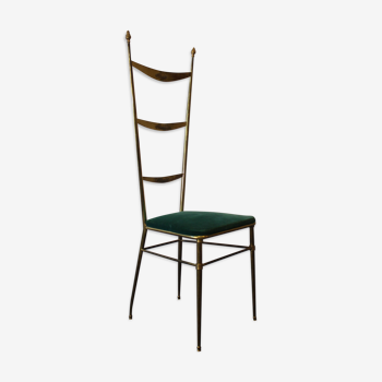 Chiavari chair with high back by Gaetano Descalzi. Italy, 1950.