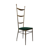 Chaise Chiavari à haut dossier par Gaetano Descalzi, Italie, 1950