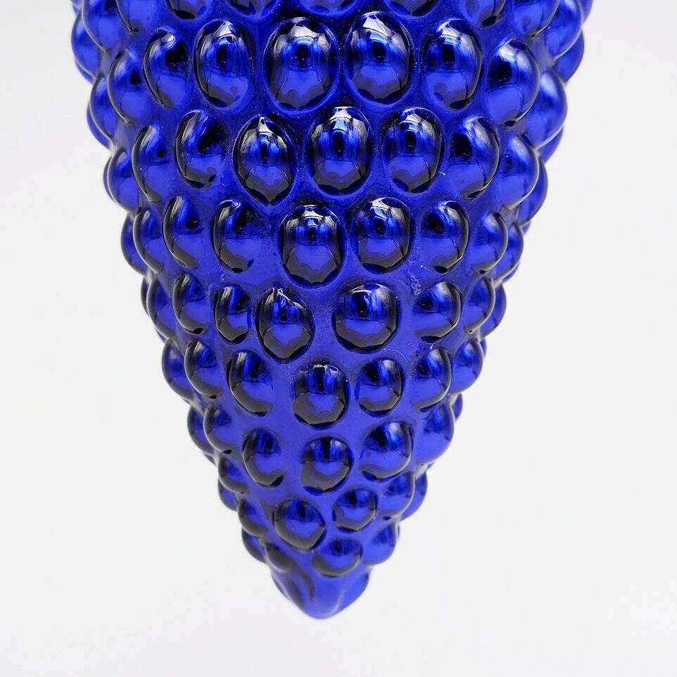 Suspension mercure bleu cobalt grappe de raisins en forme de fruits kugel à suspendre