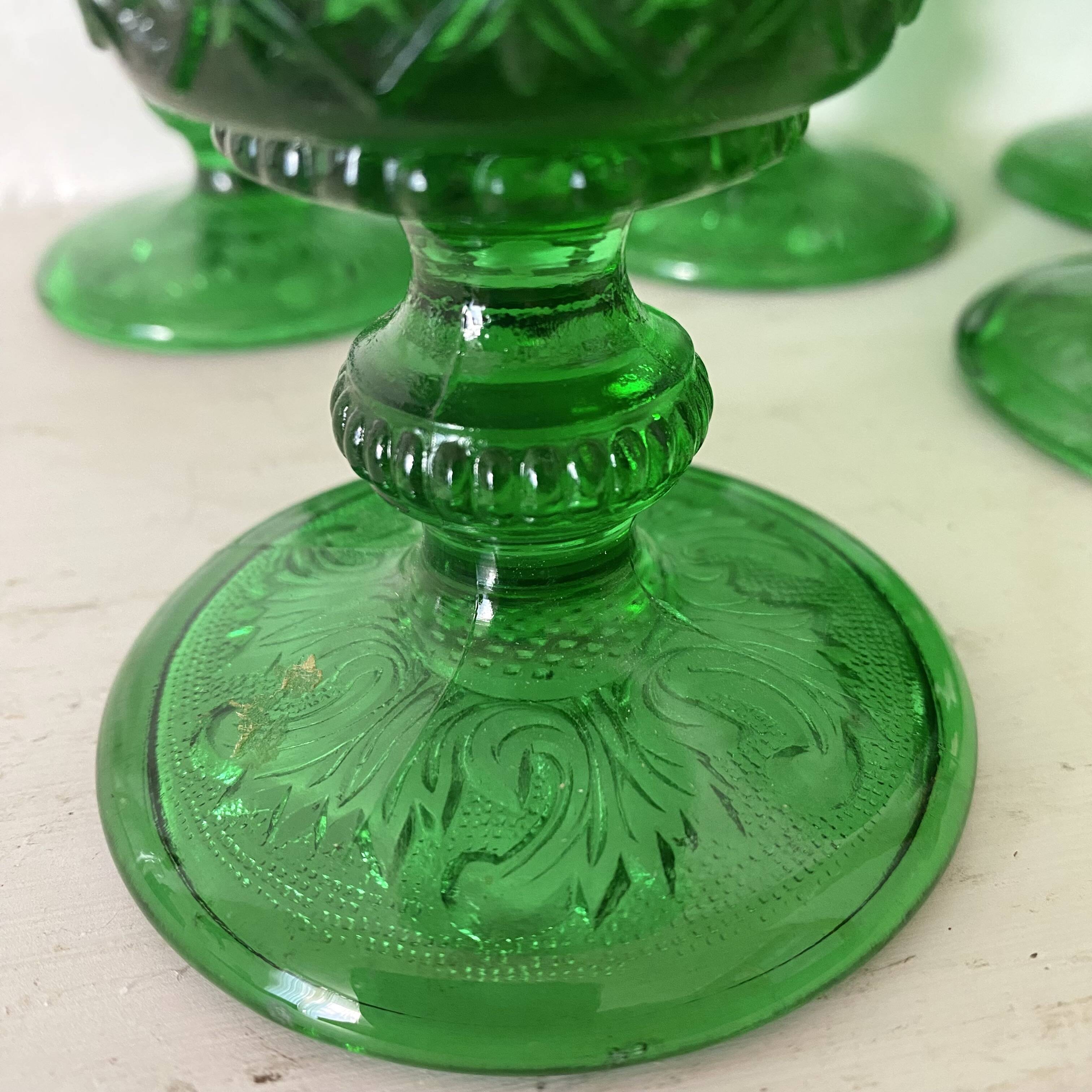 Baroque style stemmed glasses