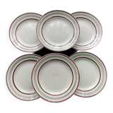 6 flat plates Digoin Sarreguemines Enghien model