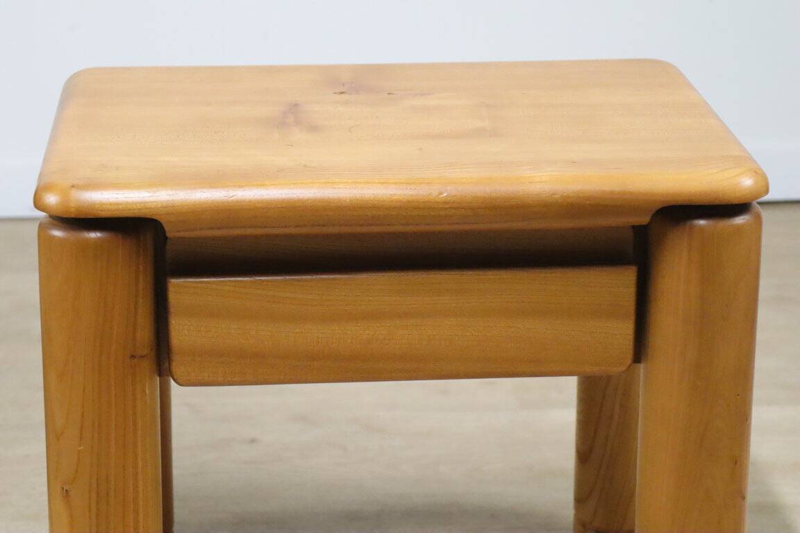 Pair of vintage elm bedside tables, 1970s