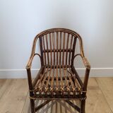 Vintage rattan armchair for children