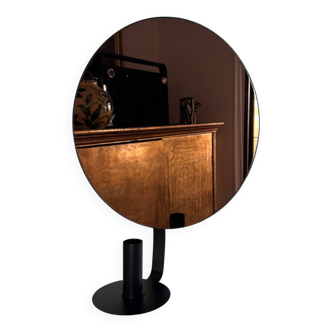 Copper mirror wall candle holder