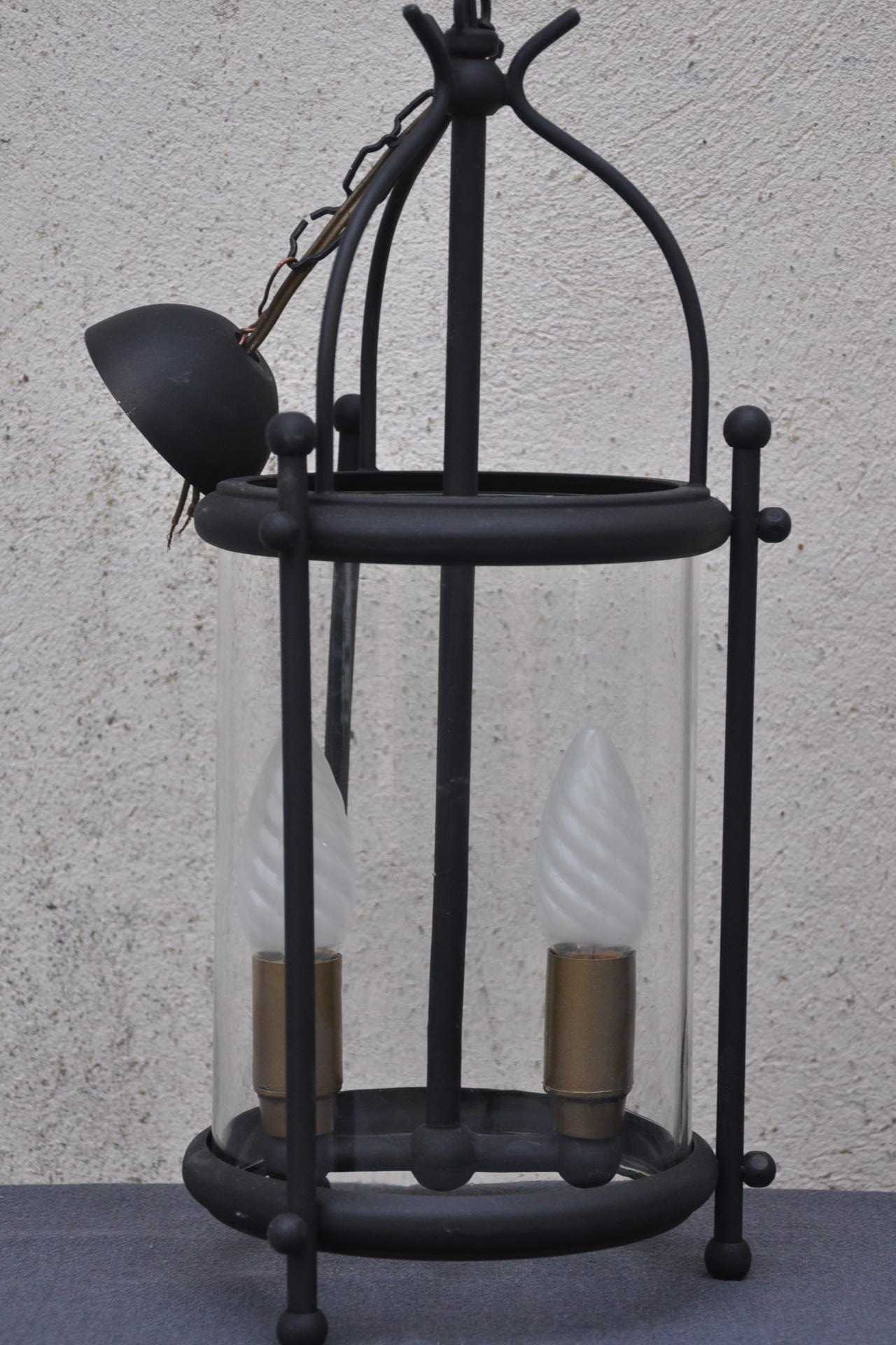 Pair of vintage black lanterns