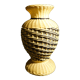 Vase scoubidou jaune et noir