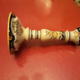 Candlestick faience decor vieux rouen