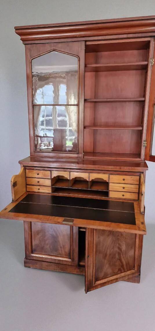 Library, mahogany secretary, mid-19th century