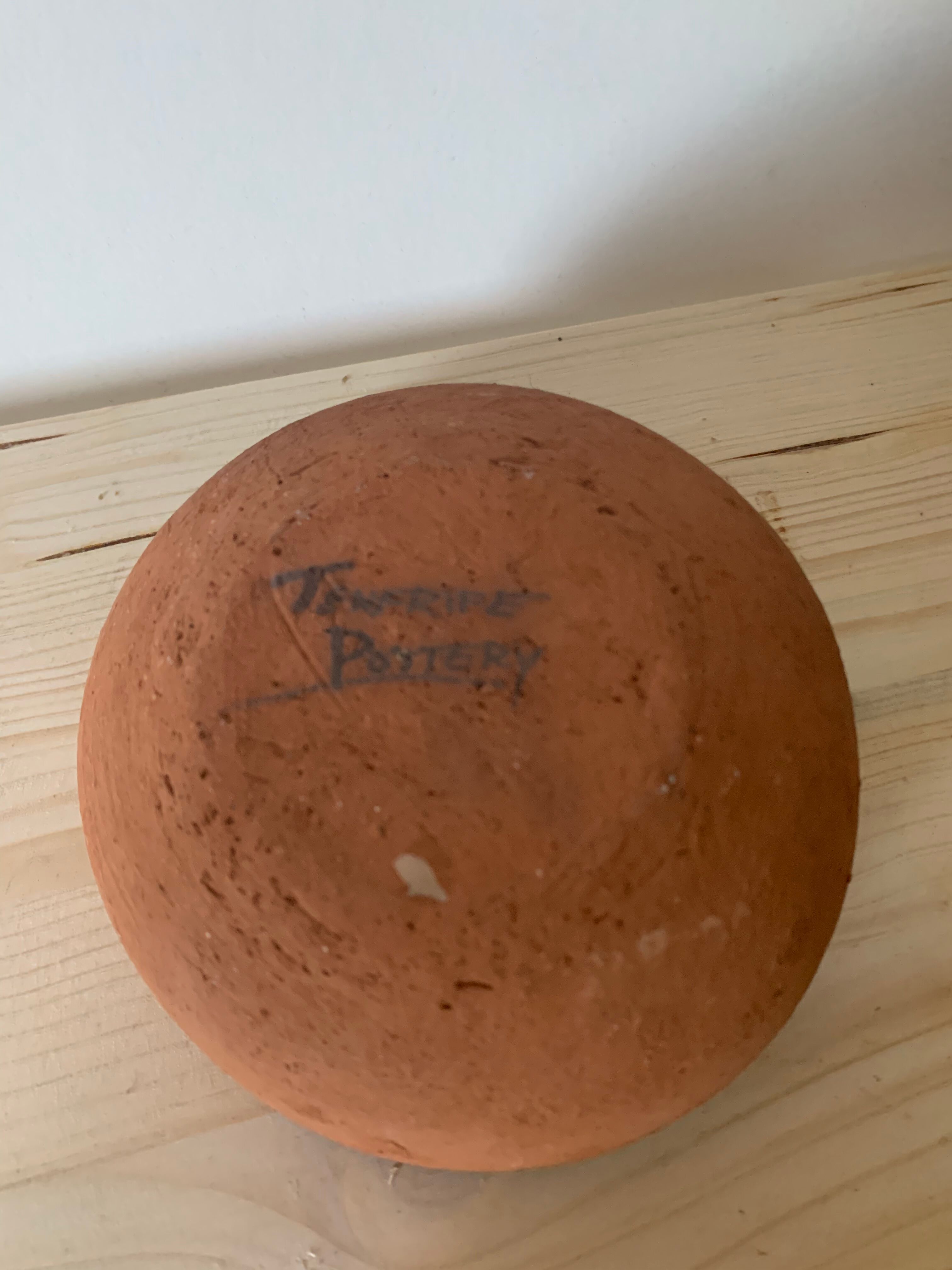 Vintage enamel ceramic candle holder