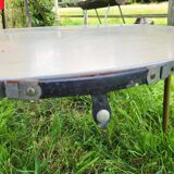 Vintage 1970s camping table and duo folding chairs set