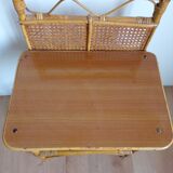 Vintage bamboo bedside pair