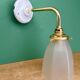 Vintage frosted glass tulip wall light