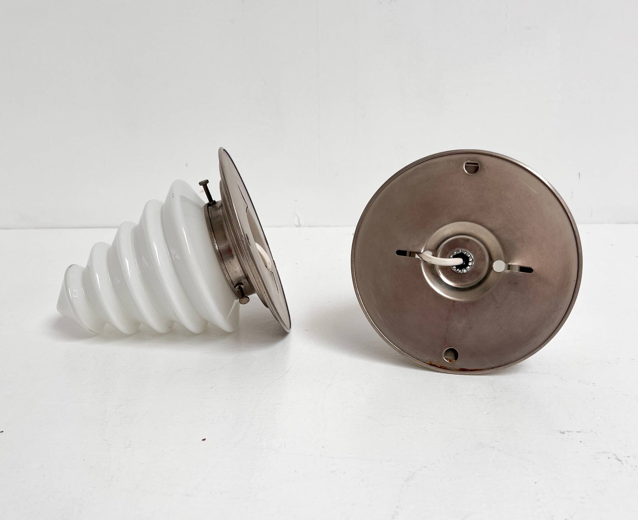 Set of 2 triangle GISO ceiling lamps, 1960’s