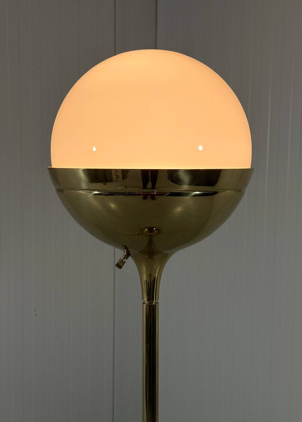 Vereinigte Werkstätten München brass & glass globe floor lamp 1960’s