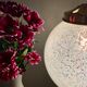 Suspension globe vintage en verre de Clichy blanc