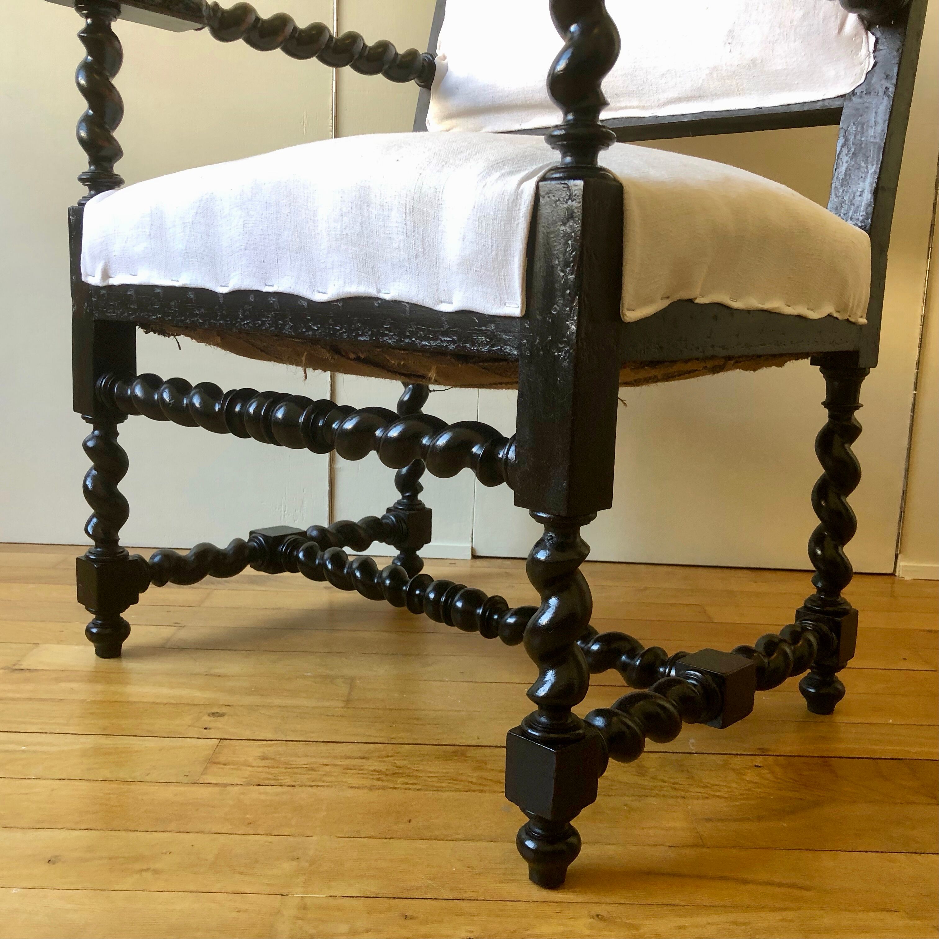 Louis XIII style arm chair