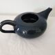 Blue glazed stoneware ceramic teapot Signed Pictogram Signature to identify