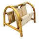Vintage bamboo magazine rack – boho style / Mid-Century Modern, 1970s