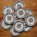 11 dessert plates or Rusticana bread plates in Sarreguemines earthenware