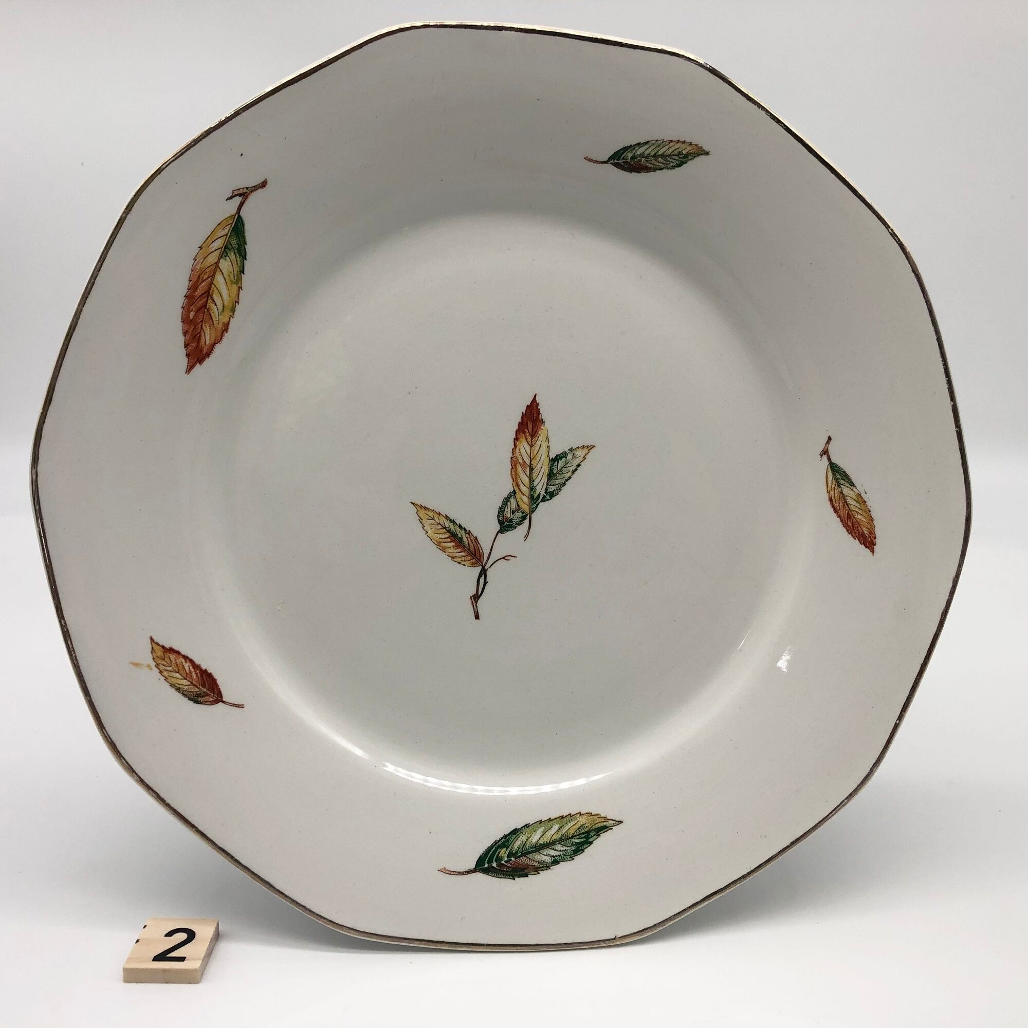 Set of 6 flat plates "Digoin Sarreguemines / Nemours model"