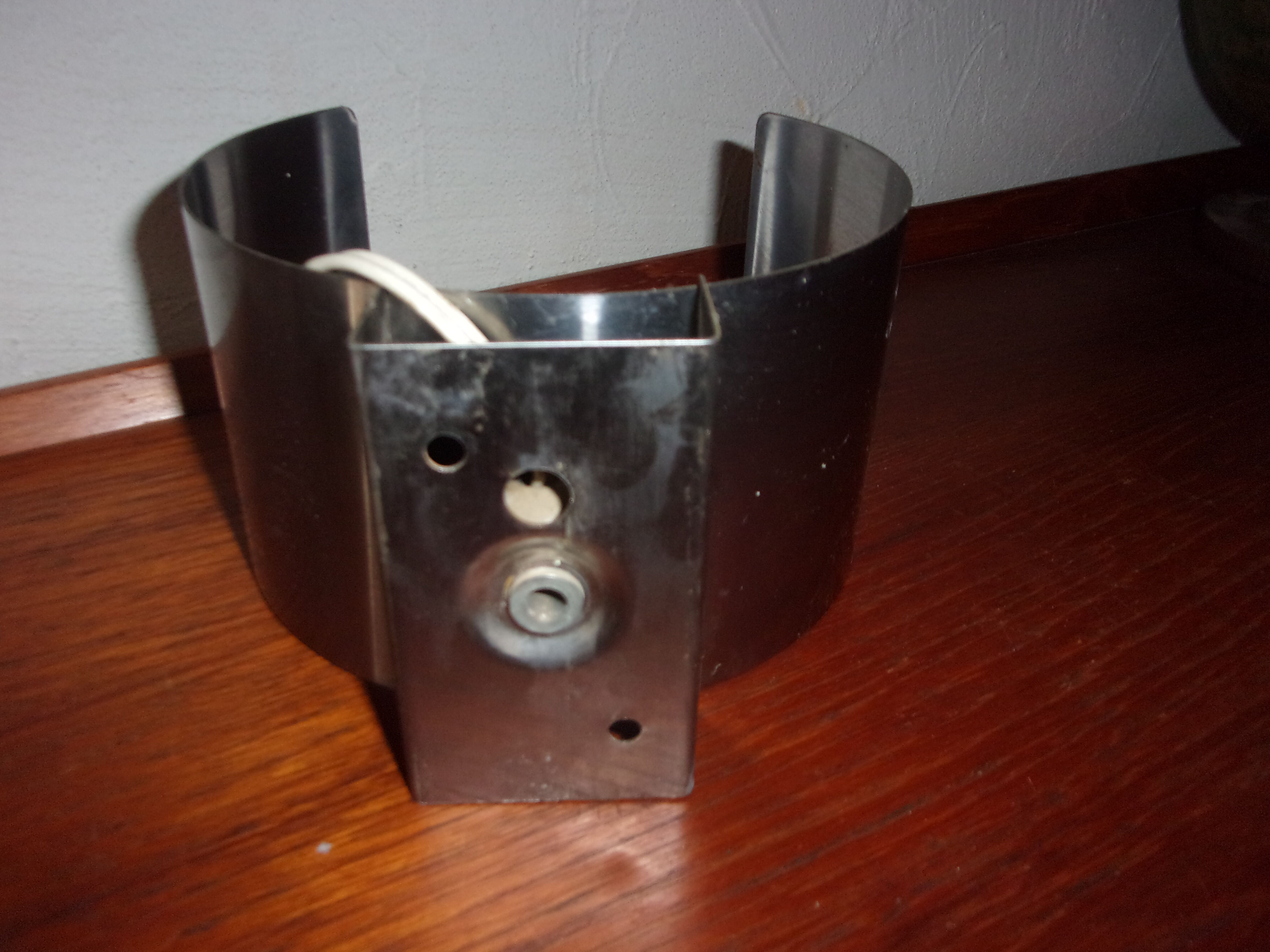 1970 chrome steel wall l ight