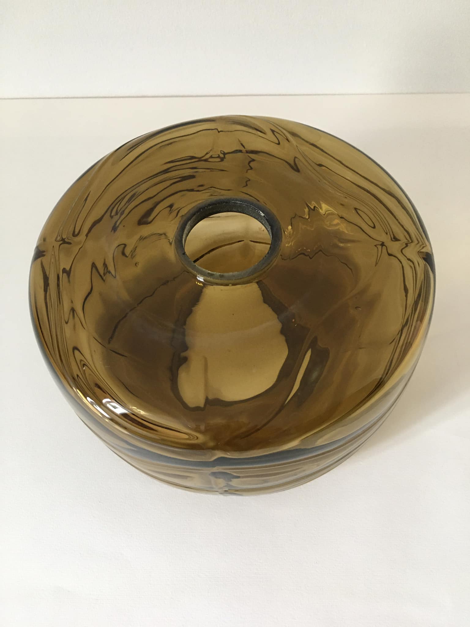 Amber thick glass globe