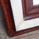 Miroir Louis Philippe H112xL76 laque bordeaux blanc crème