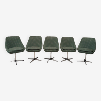 5 chaises pivotantes vintage 1970
