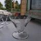 Set of engraved vintage glass.