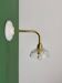 Vintage glass cut lampshade wall light - tableware collection -