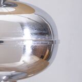 Large vintage 1970s table lamp in chromed metal, Italian design