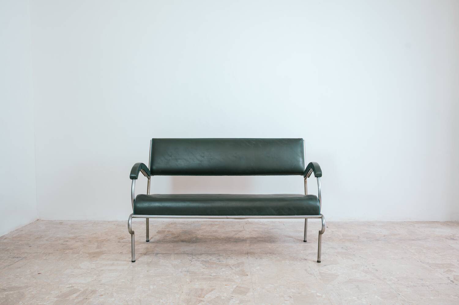 Divanetto Bauhaus Cantilever Anni ‘30 In Acciaio Tubolare Design Moder