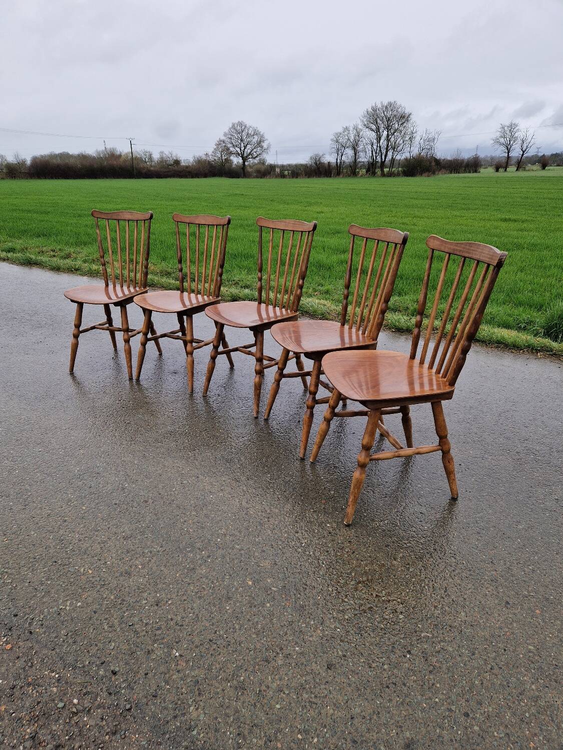 Set of 5 Baumann bistro chairs model Tacoma.